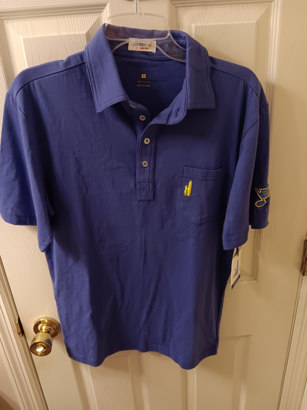 Johnnie-O West Coast Prep Polo Shirt Brand New W-Tags Men's Sz Small BlueberryCl